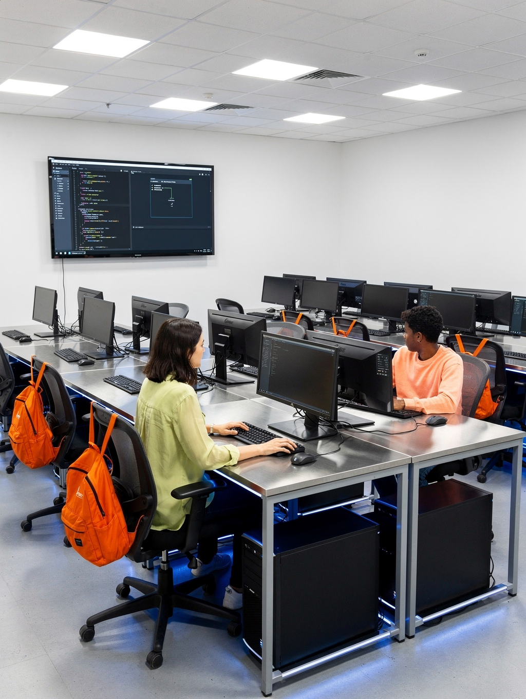 Student demonstrating GDS booking commands